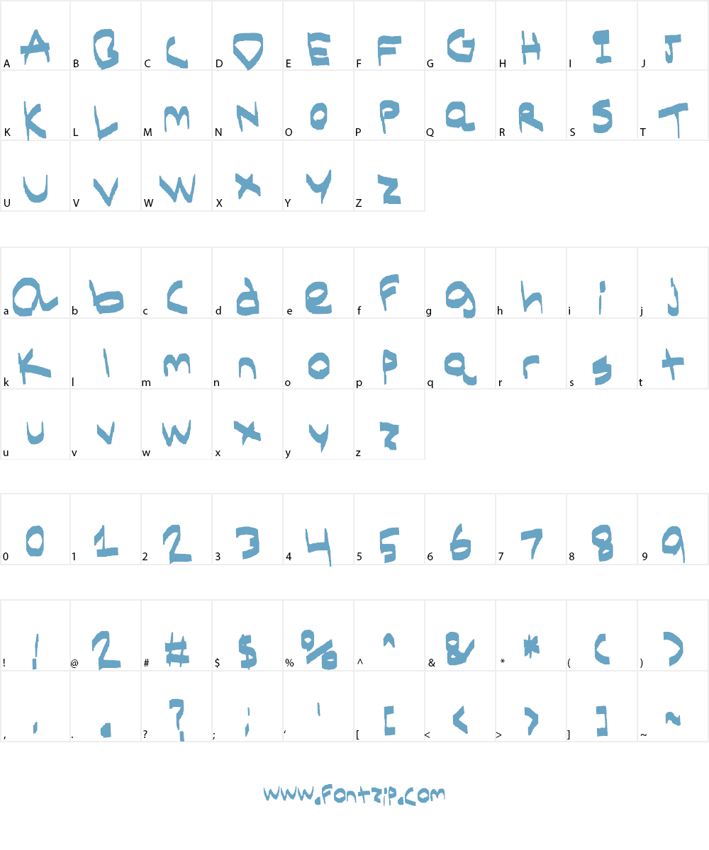 Chisel Tip Markers Font Character